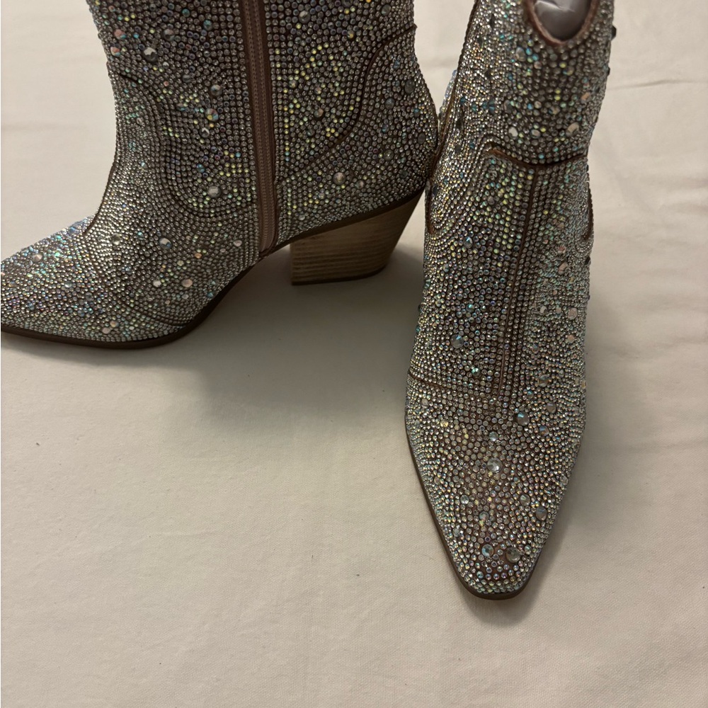 Harlow Sparkling Rhinestone Heeled Boots